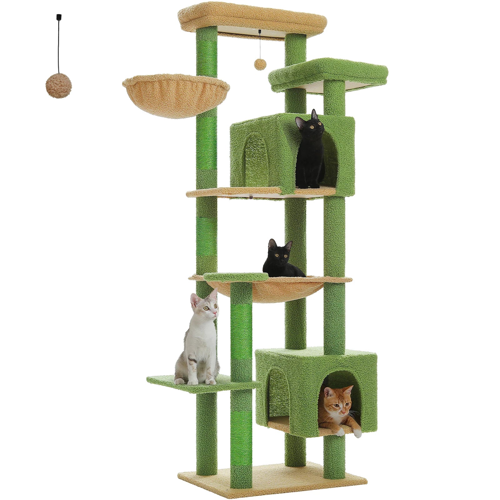 Ultimate Indoor Cat Tower - Multi-Level Plush Condo with Scratching Posts and Caves - Kaiju Mafia