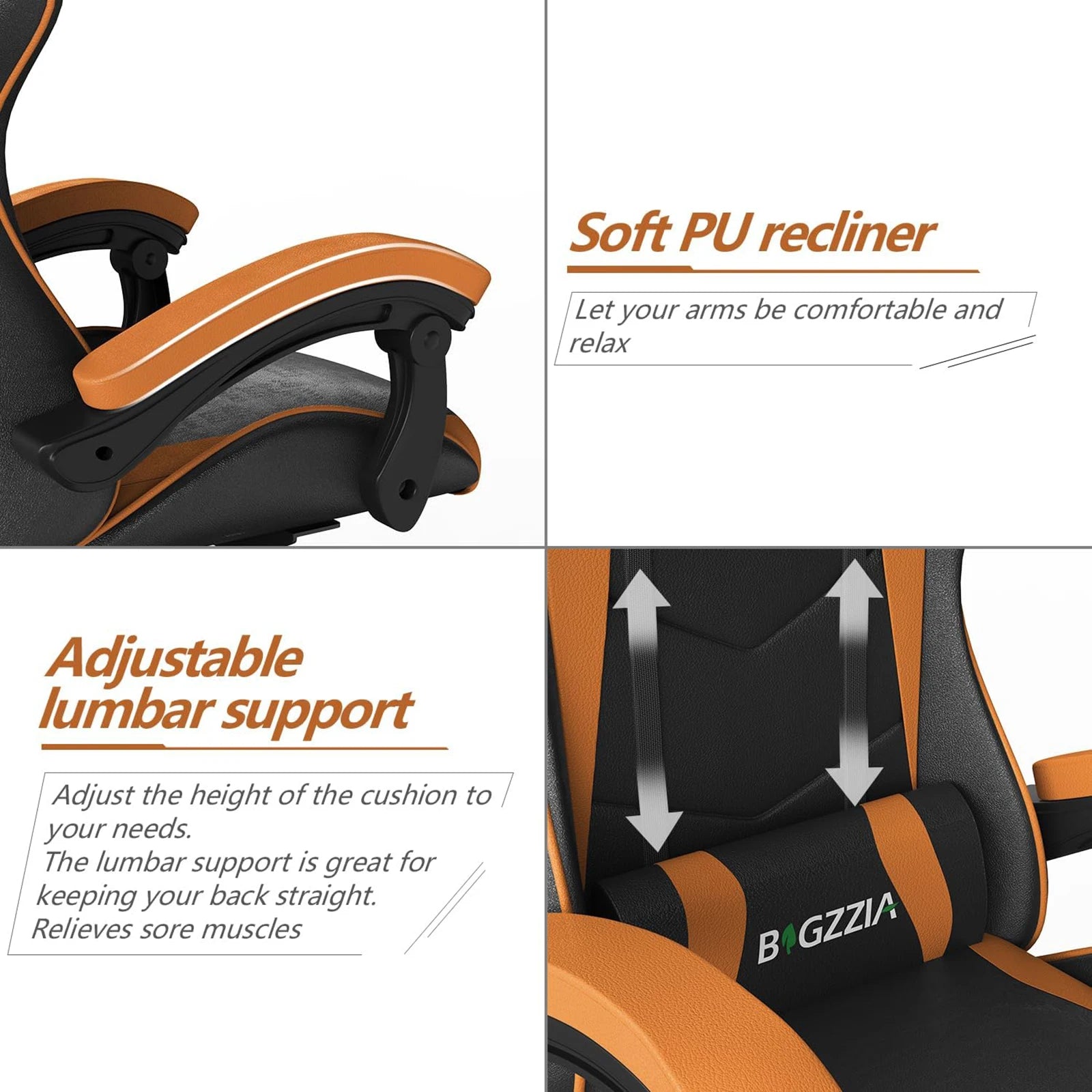 Ergo Gaming Chair with Headrest & Lumbar Support - Kaiju Mafia