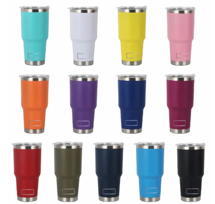 30oz 20oz Tumblers Yetys Travel Mugs Beer Cup With Straw Lids Stainless Steel Vacuum Insulat Thermal Water Bottle for Car Coffee - Kaiju Mafia