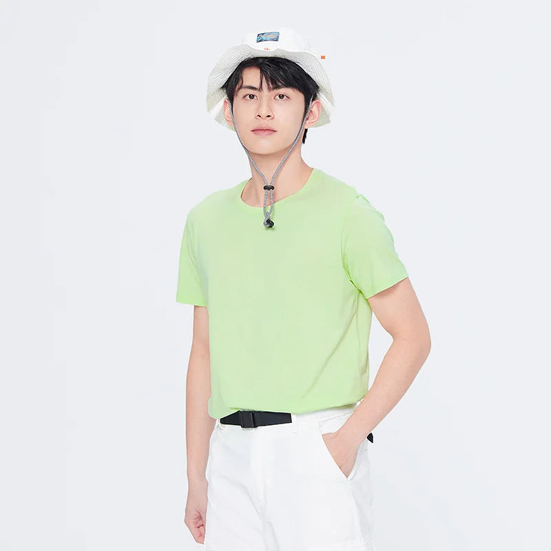 Semir Summer Cotton T Shirts Men 2025 Simple O Neck Stretch Solid New Tops Clothing Casual Tshirt Man Streetwear Cool Tee Shirts