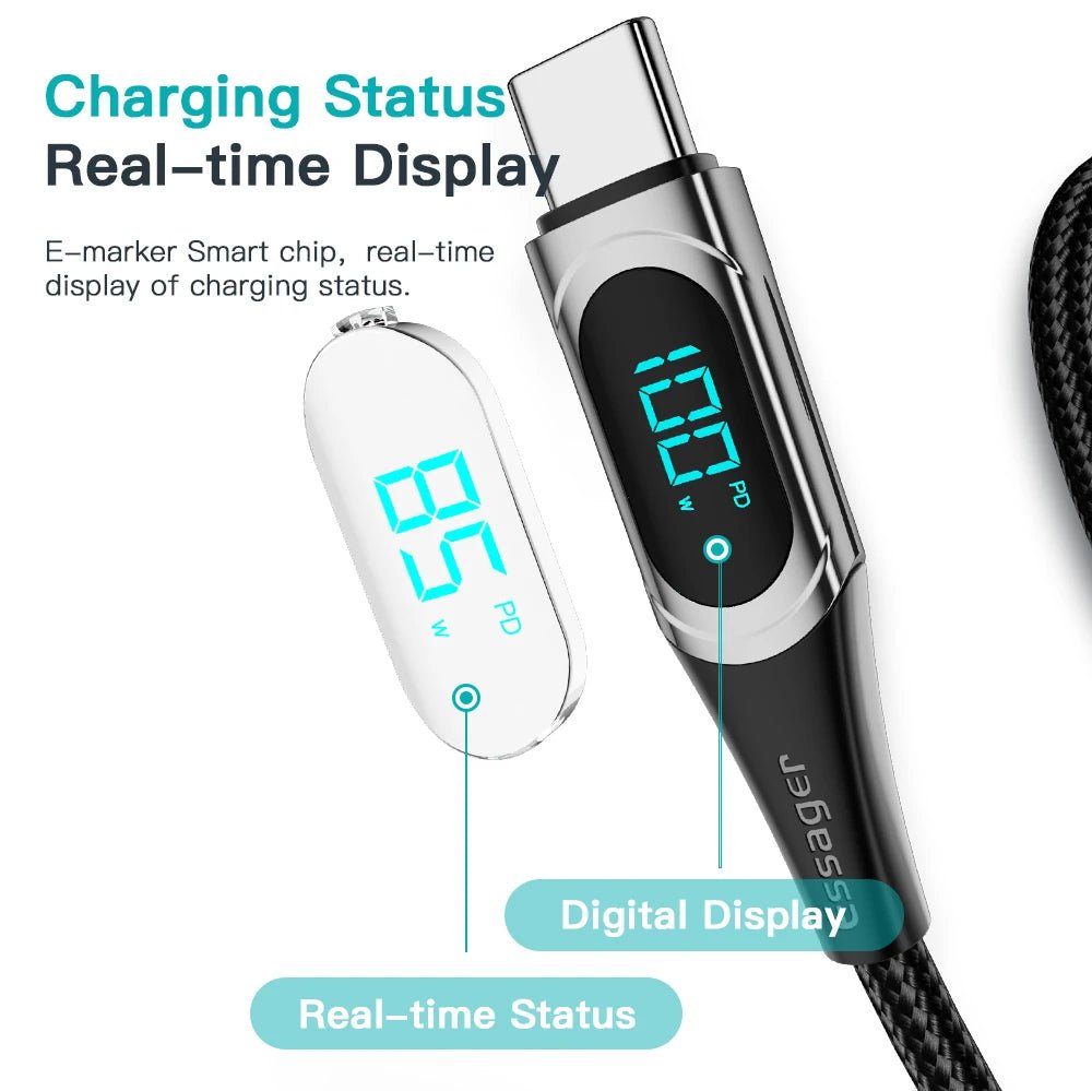 Essager 100W PD Fast Charging USB-C Cable - 2M - Kaiju Mafia