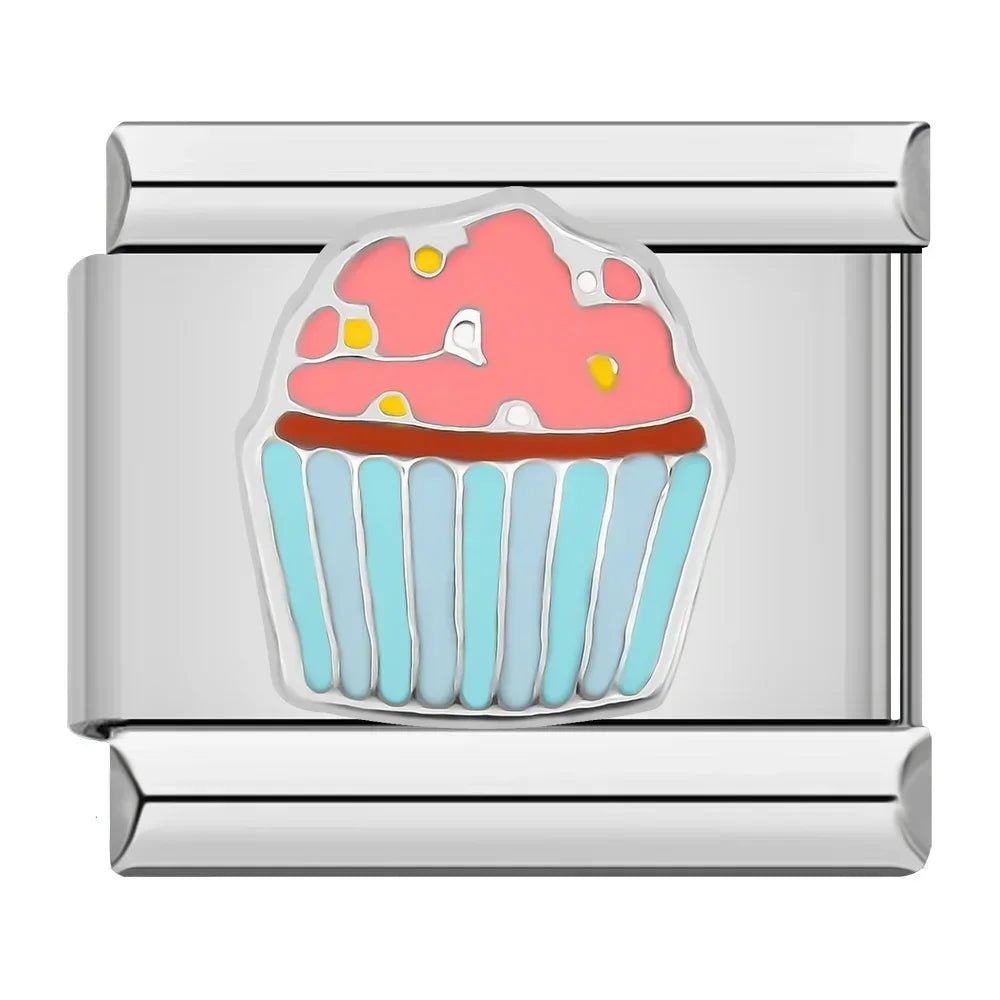 Hapiship 2022 New Fashion Food Hamburger Ice Cream Charm Italian Links Fit 9mm Bracelet Stainless Steel Jewelry DIY Making DJ585 - Kaiju Mafia