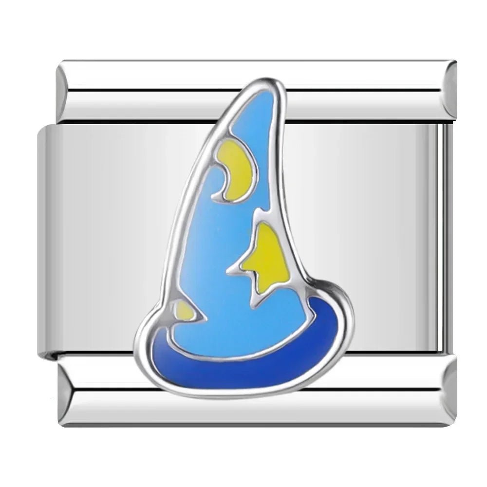 Hapiship Romantic Colour Heart Star Flwoer Tai Chi Italian Charm Links Fit 9mm Stainless Steel Bracelet Jewelry DIY Making DJ597 - Kaiju Mafia