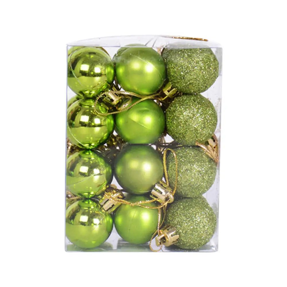 24pcs/Box 2cm Mini Christmas Ball Pendant Xmas Party Hanging Ball Ornament Shopping Mall Ceiling Christmas Tree Decorations - Kaiju Mafia