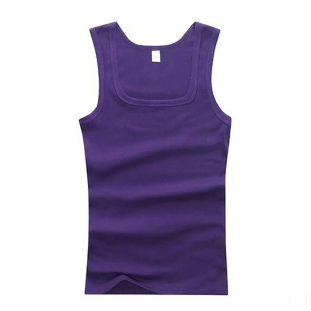 Hot Sale Summer Male clothes Women Basic Elastic tank top Pure Cotton Sleeveless Men&