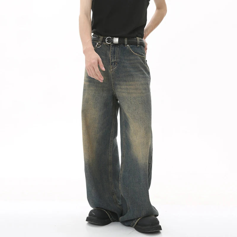 old blue washed denim pants old blue washed denim pants