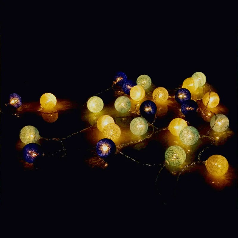 10/20/40 LED Cotton USB Balls String Christmas Fairy Lights Novelty Lamp Chain for Home Outdoor Garland Wedding Party Decoration - Kaiju Mafia