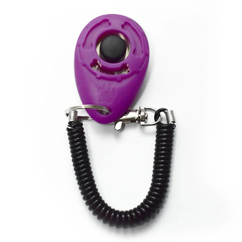 Adjustable Sound Clicker - Dog Training Tool with Wrist Strap and Key Chain