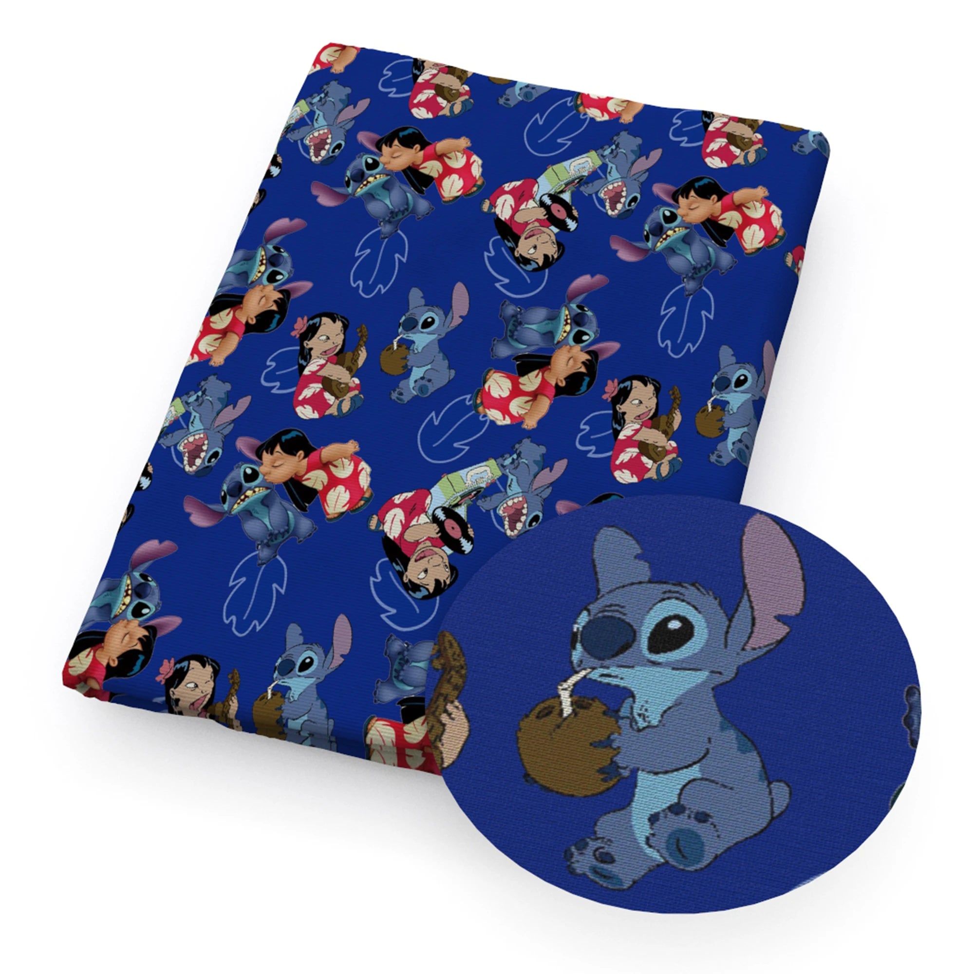Disney Lilo and Stitch 50*145cm Polyester Cotton Fabric Sewing Quilting Fabric Needlework Material DIY Handmade