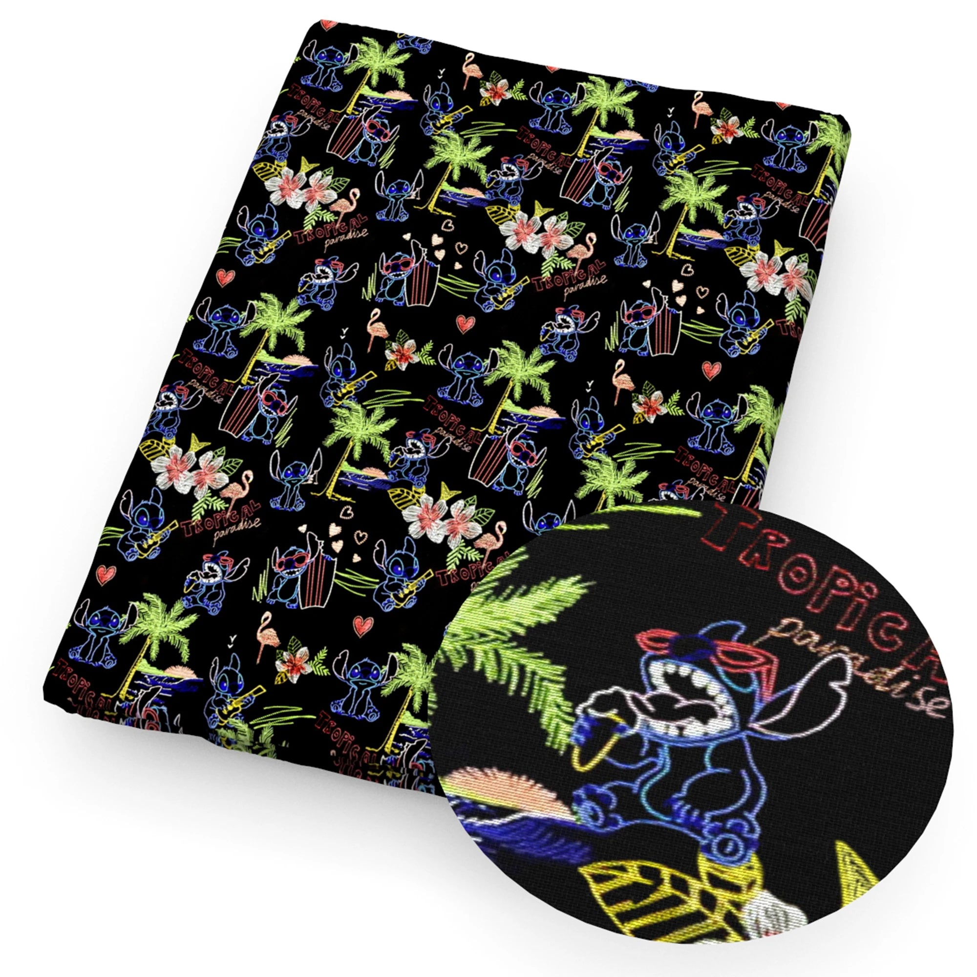 Disney Lilo and Stitch 50*145cm Polyester Cotton Fabric Sewing Quilting Fabric Needlework Material DIY Handmade - Kaiju Mafia