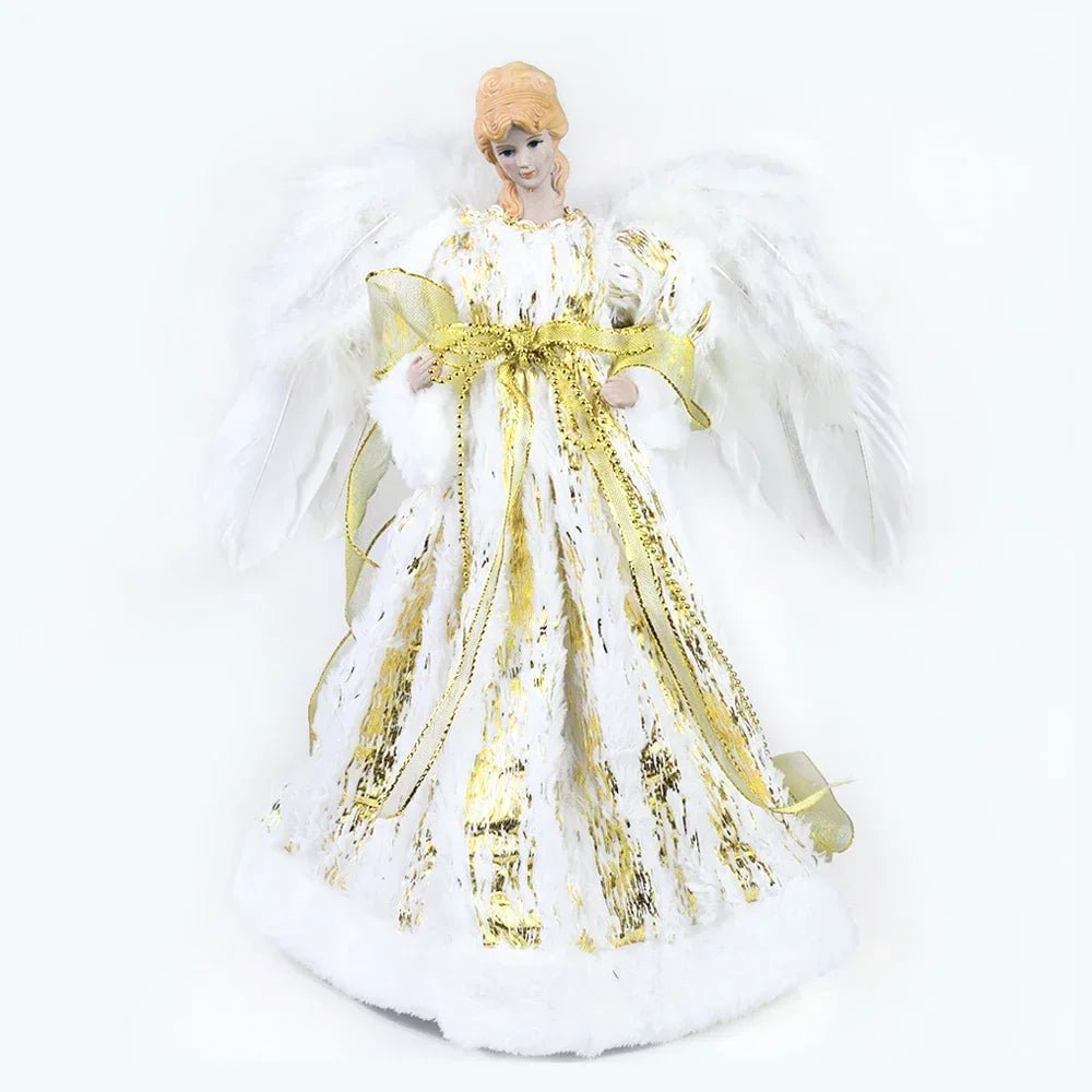 Hot 40cm Christmas Angel Doll Figurine Toy Treetop Ornaments Standing Birthday Natal Decorations Navidad Home Decor novedades - Kaiju Mafia