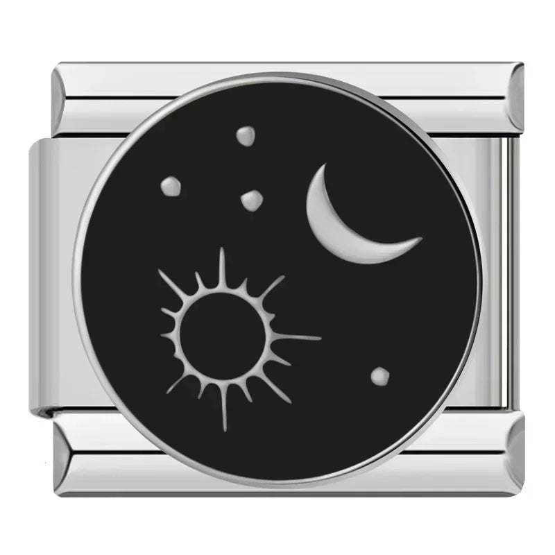 Hapiship 2024 Fashion Spider Star Moon Love Owl Italian Charm Links Fit 9mm Bracelet Stainless Steel Jewelry Making DJ003 - 346 - Kaiju Mafia