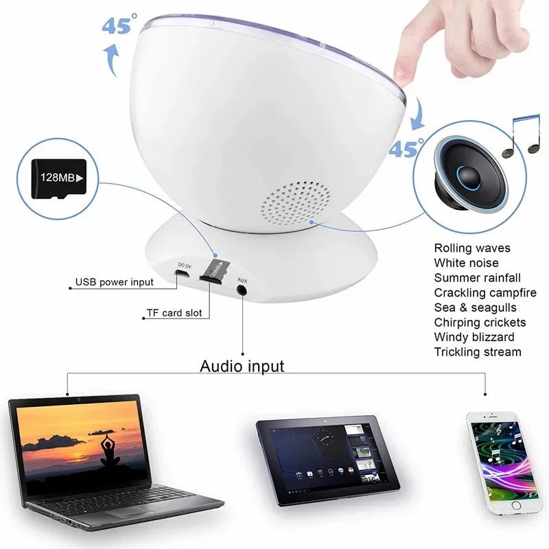 Ocean Wave Projector Music Night Light with Remote Control - Kaiju Mafia