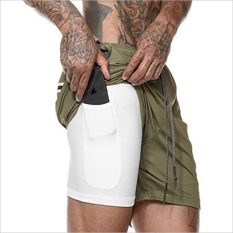 Mens 2 in 1 Fitness Running Shorts - Kaiju Mafia