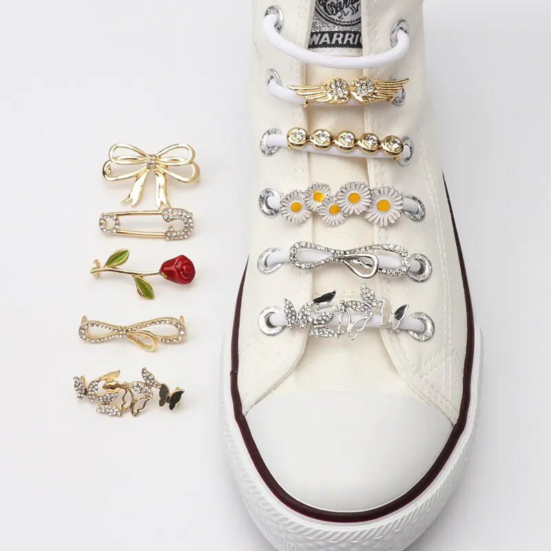 Metal Shoe Charms Rhinestone Sneakers