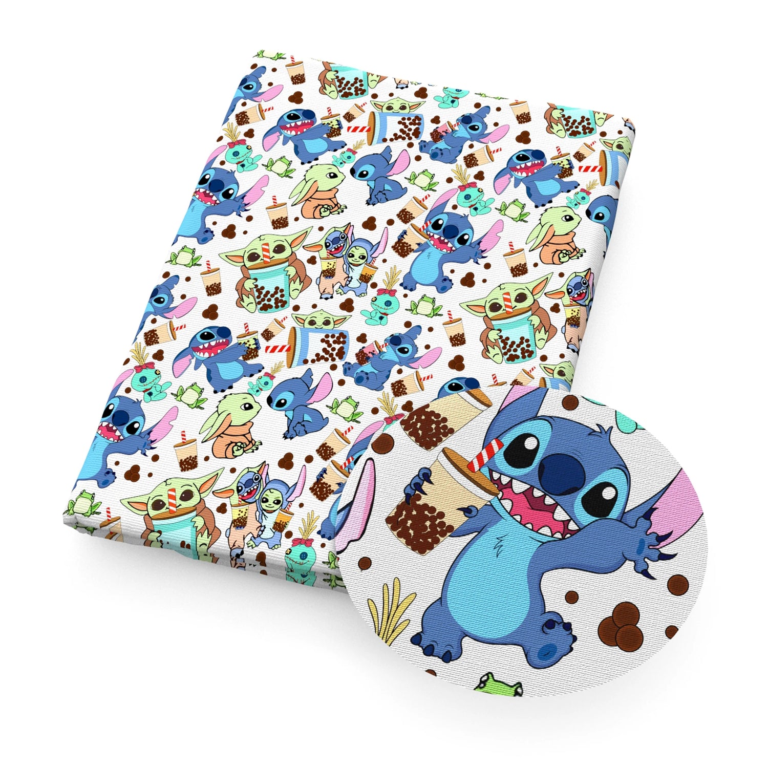 Disney Lilo And Stitch 50*145cm Polyester Cotton Fabric Sewing Quilting Fabric Needlework Material DIY Handmade