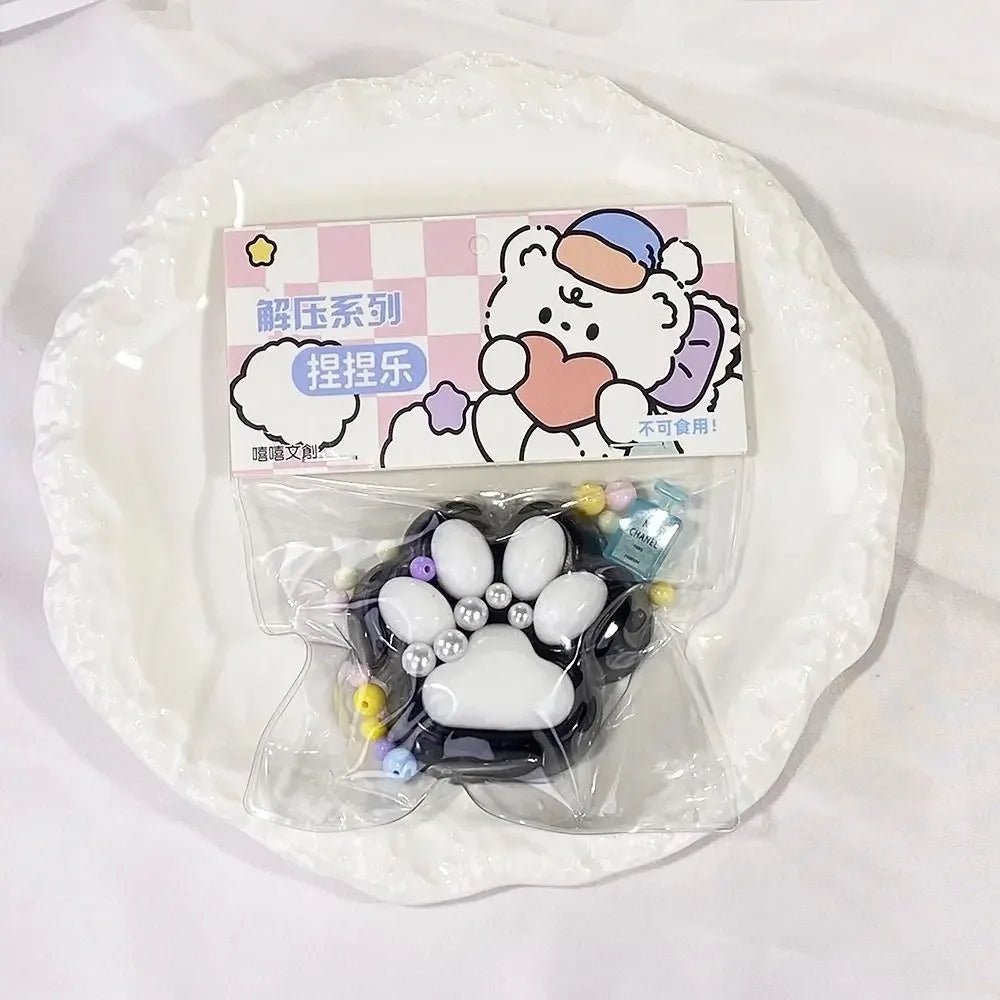 Mini Cat Paw Squeeze Toy Silicone Pinch Decompression Toy Plush TPR Fidget Sensory Toys For Kids Adults Gift - Kaiju Mafia