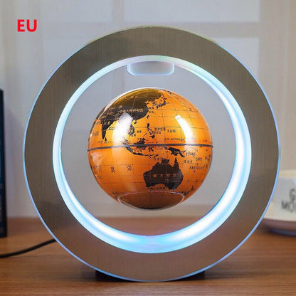 Round LED World Map Floating Globe Magnetic Levitation Light Anti Gravity Magic - Kaiju Mafia