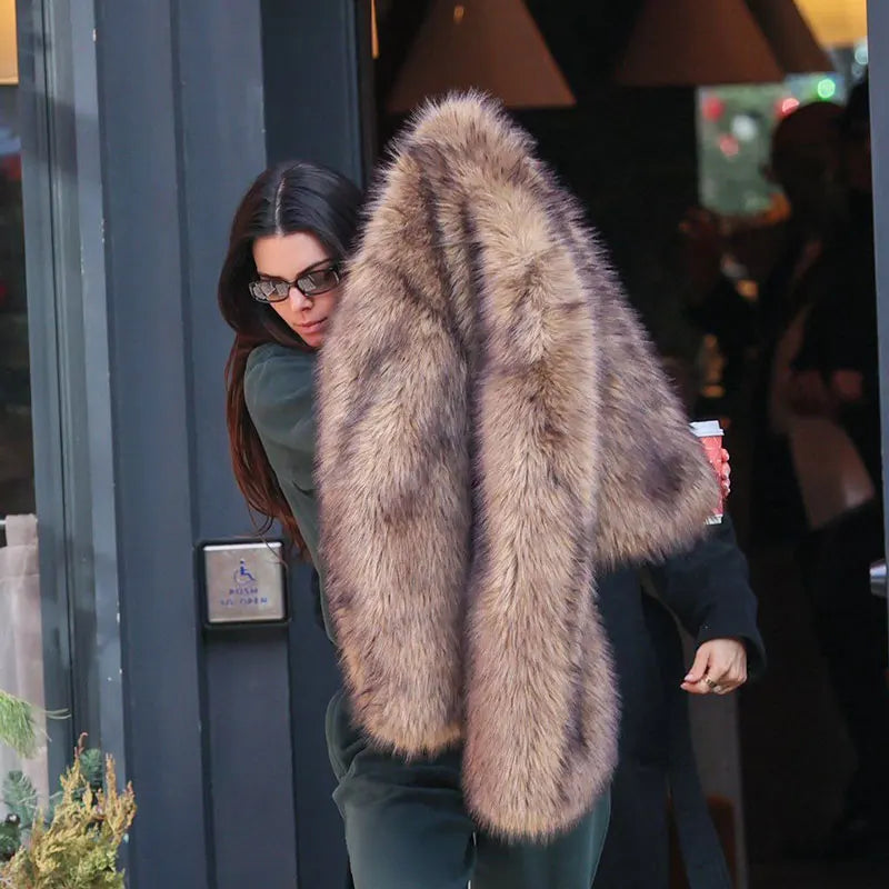 Luxury Faux Fur Cropped Coat - Hot Cool Girls Gradient Cropped Jacket