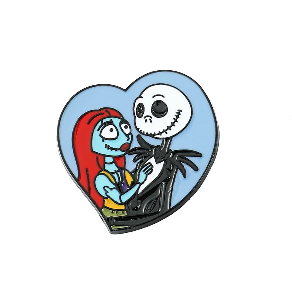 Disney The Nightmare Before Christmas Enamel Pin Cartoon Figure Sally Jack Skellington Metal Badge Brooch Kawaii Accessories - Kaiju Mafia