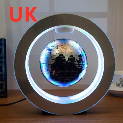 Round LED World Map Floating Globe Magnetic Levitation Light Anti Gravity Magic - Kaiju Mafia