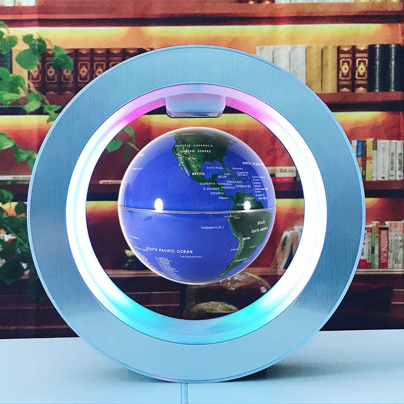 Round LED World Map Floating Globe Magnetic Levitation Light Anti Gravity Magic - Kaiju Mafia