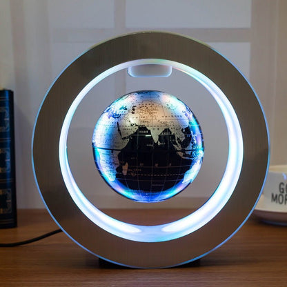 Round LED World Map Floating Globe Magnetic Levitation Light Anti Gravity Magic - Kaiju Mafia