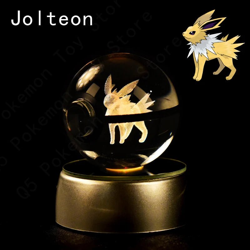 Pokemon 3D Crystal Ball Lamp Set - Perfect Kids Birthday Gift! - Kaiju Mafia