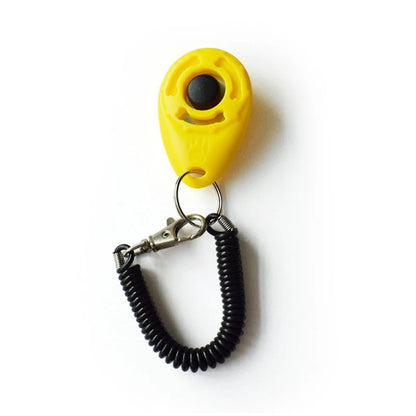 Adjustable Sound Clicker - Dog Training Tool with Wrist Strap and Key Chain