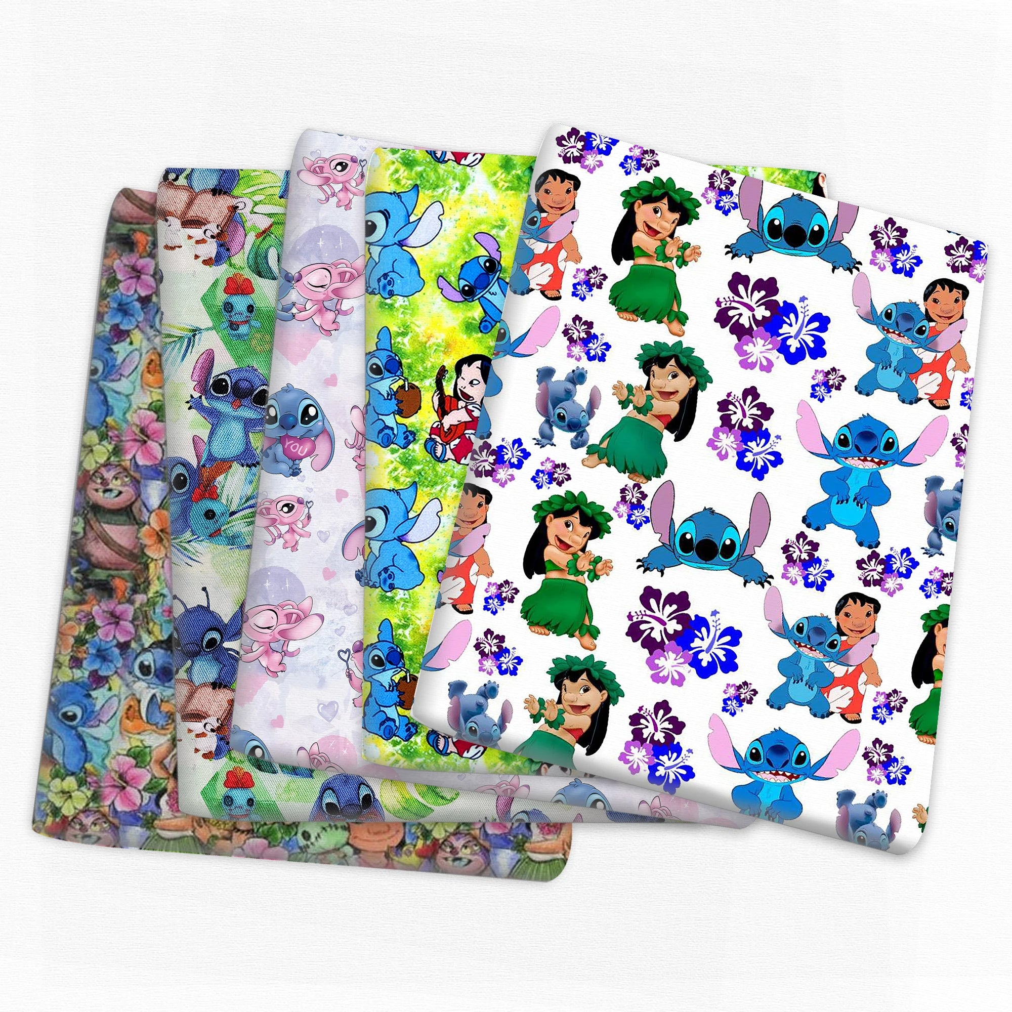 Disney Lilo And Stitch 50*145cm Polyester Cotton Fabric Sewing Quilting Fabric Needlework Material DIY Handmade - Kaiju Mafia