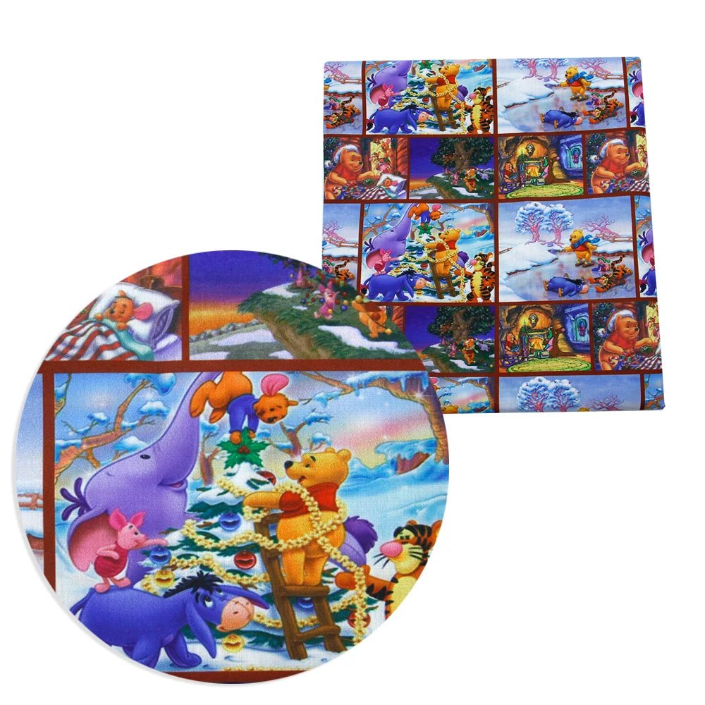 Disney Christmas Princess 50*145cm 100% Cotton Fabric Sewing Quilting Fabric Needlework Material DIY Handmade Patchework - Kaiju Mafia