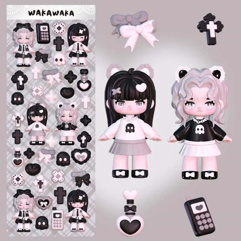 SKYSONIC New Arrival Christmas Style Junk Journal Stickers Decor Scrapbooking Material DIY Agenda Cat Paw Sticker Stationery - Kaiju Mafia