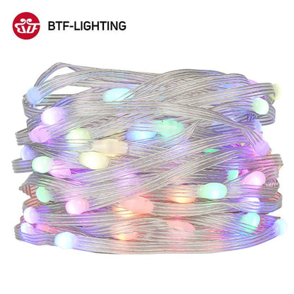 WS2812B RGBIC Christmas Lights LED String 5 m 50 leds WS2812 Birthday Party Room Decoration Light Addressable Individually DC5V - Kaiju Mafia