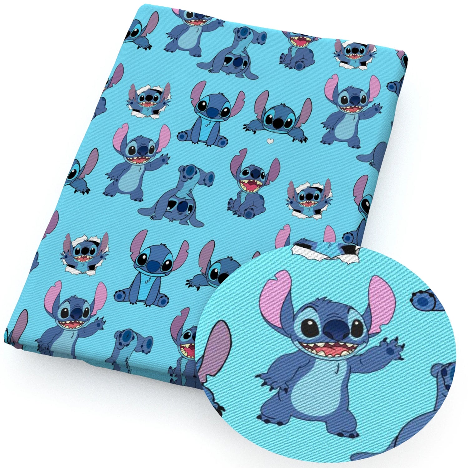 Disney Lilo and Stitch 50*145cm Polyester Cotton Fabric Sewing Quilting Fabric Needlework Material DIY Handmade