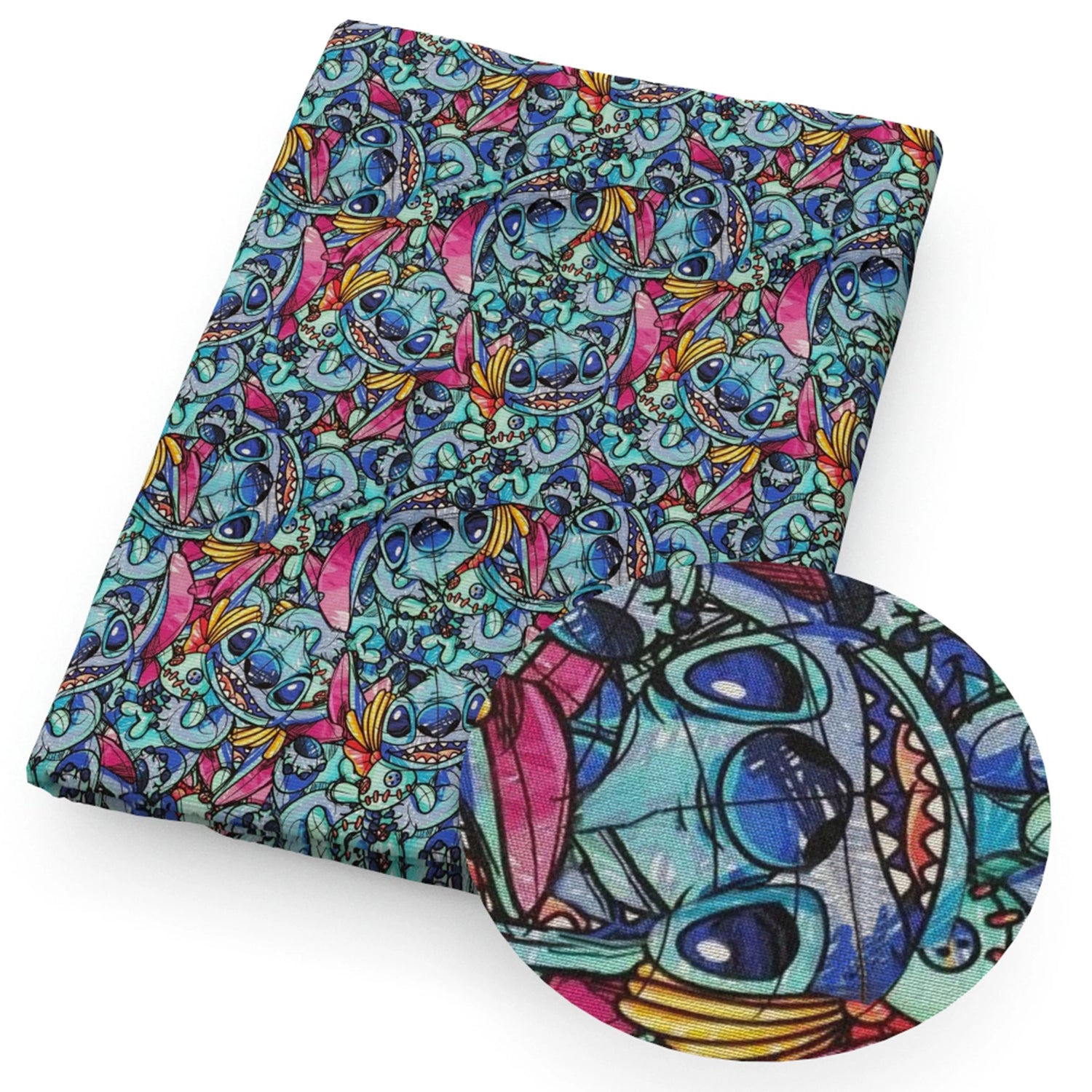 Disney Lilo and Stitch 50*145cm Polyester Cotton Fabric Sewing Quilting Fabric Needlework Material DIY Handmade - Kaiju Mafia