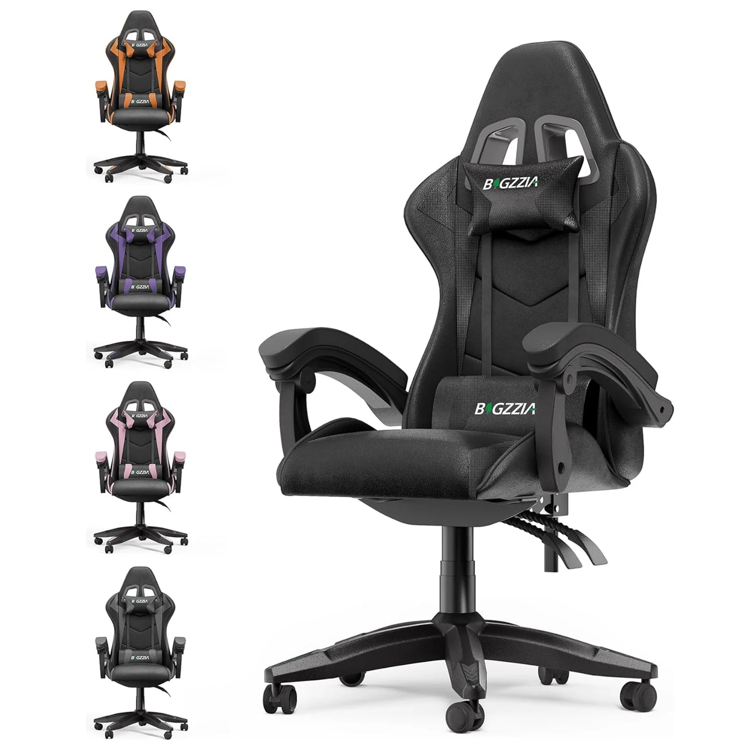 Gaming Chair Office Chair Ergonomic PU Leather Computer Desk Chair with Headrest and Lumbar Support Game Chairs Racing Chair