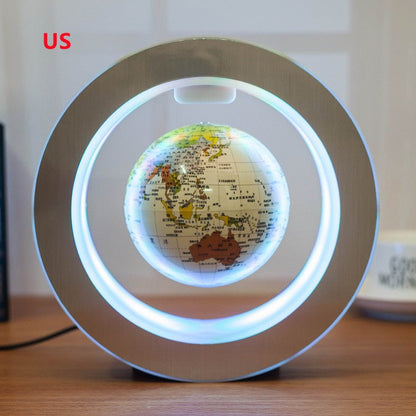 Round LED World Map Floating Globe Magnetic Levitation Light Anti Gravity Magic - Kaiju Mafia
