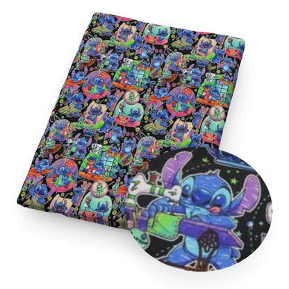 Disney Lilo and Stitch 50*145cm Polyester Cotton Fabric Sewing Quilting Fabric Needlework Material DIY Handmade - Kaiju Mafia