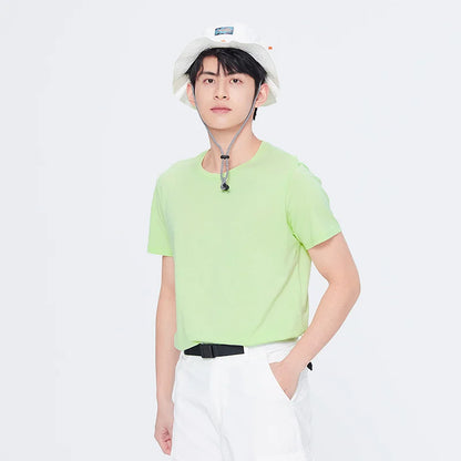 Semir Summer Cotton T Shirts Men 2025 Simple O Neck Stretch Solid New Tops Clothing Casual Tshirt Man Streetwear Cool Tee Shirts