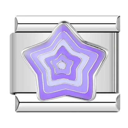 Hapiship Romantic Colour Heart Star Flwoer Tai Chi Italian Charm Links Fit 9mm Stainless Steel Bracelet Jewelry DIY Making DJ597 - Kaiju Mafia