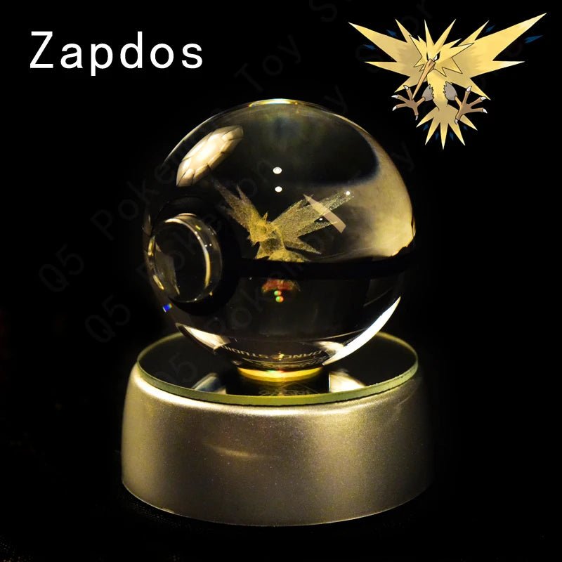 Pokemon 3D Crystal Ball Lamp Set - Perfect Kids Birthday Gift! - Kaiju Mafia