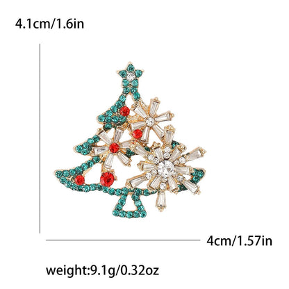 StarryGem Wholesale Christmas Festival Rhinestone Star Christmas Tree Brooches Classic Corsage Pins Coat Shirt Accessories Gifts - Kaiju Mafia