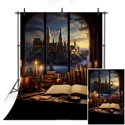 Magic Academy Vertical Section Backdrop Custom Hogwarts Theme Party Birthday Photography Poster Studio Decoration Background - Kaiju Mafia