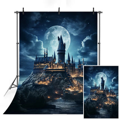Magic Academy Vertical Section Backdrop Custom Hogwarts Theme Party Birthday Photography Poster Studio Decoration Background - Kaiju Mafia