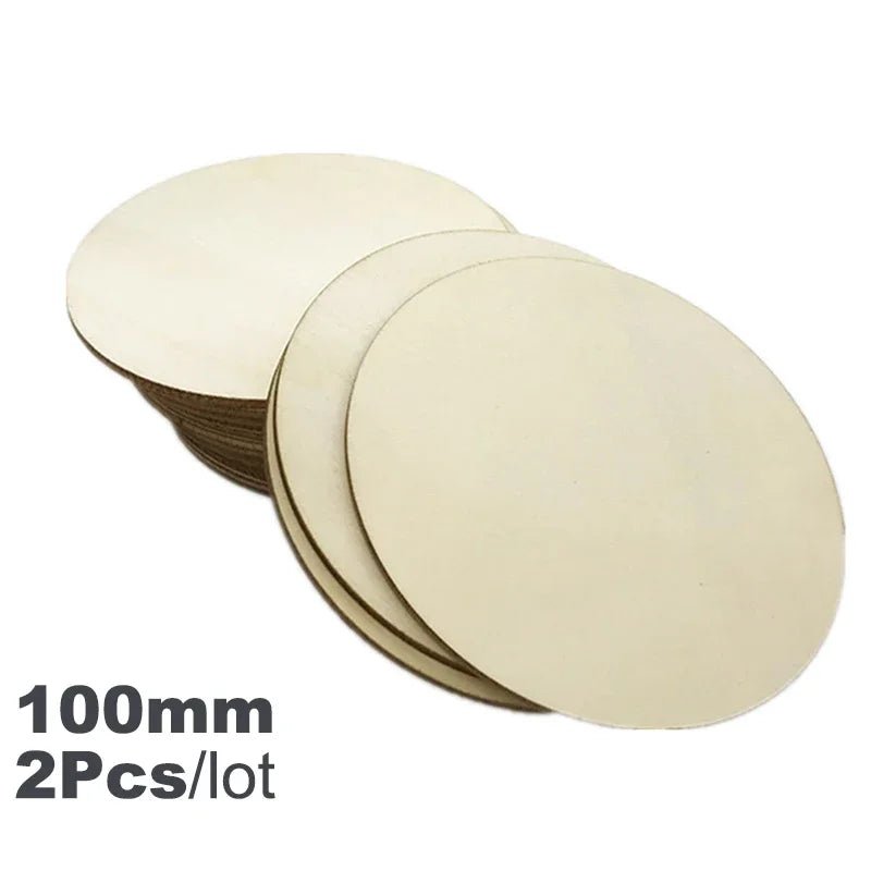 3mm Thickening 2 - 100Pcs 1cm - 10cm Unfinished Round Wood Slices DIY Crafts Wooden Circle Discs for Painting Wedding Ornament Decor - Kaiju Mafia