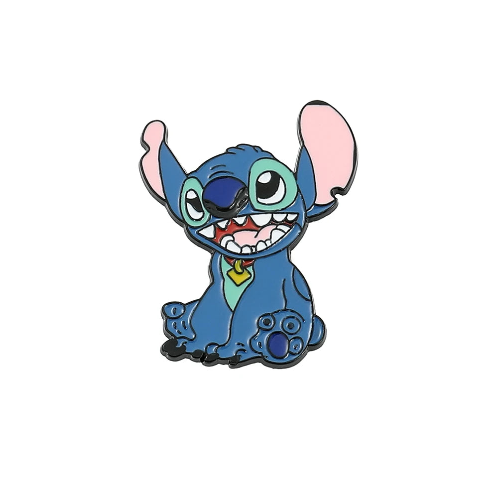 Disney Lilo &amp; Stitch Brooches Cute Stitch Pin for Backpack Cartoon Anime Metal Badges for Bag Hat Accessories Christmas Gifts