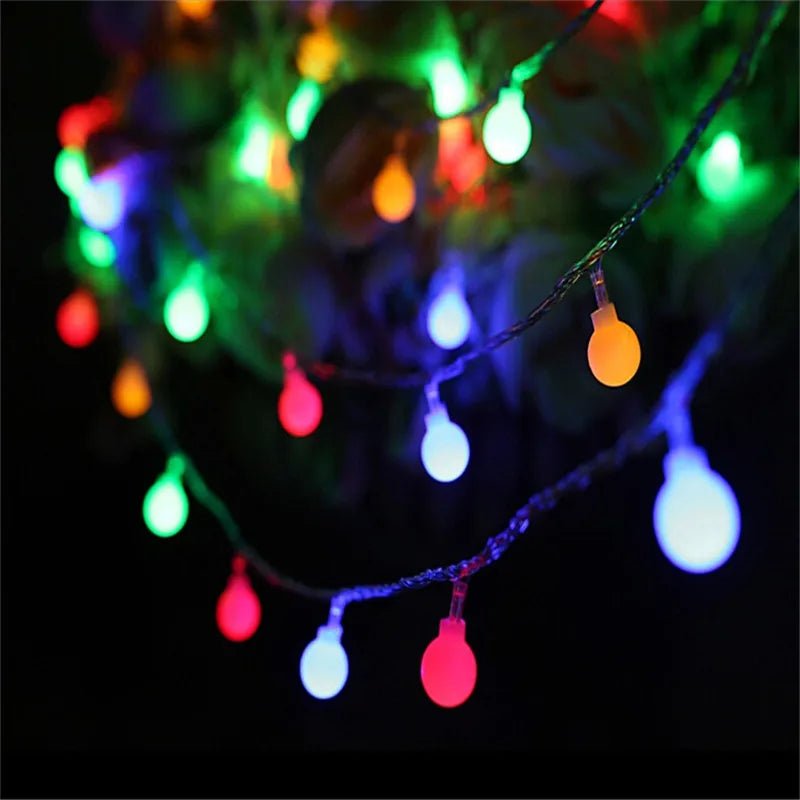ECLH 5M/10M 100 LED Garland String Fairy Ball Light For Wedding Christmas Holiday Decoration Lamp Festival Outdoor Lighting 220V - Kaiju Mafia