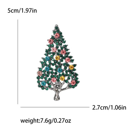 StarryGem Wholesale Christmas Festival Rhinestone Star Christmas Tree Brooches Classic Corsage Pins Coat Shirt Accessories Gifts - Kaiju Mafia