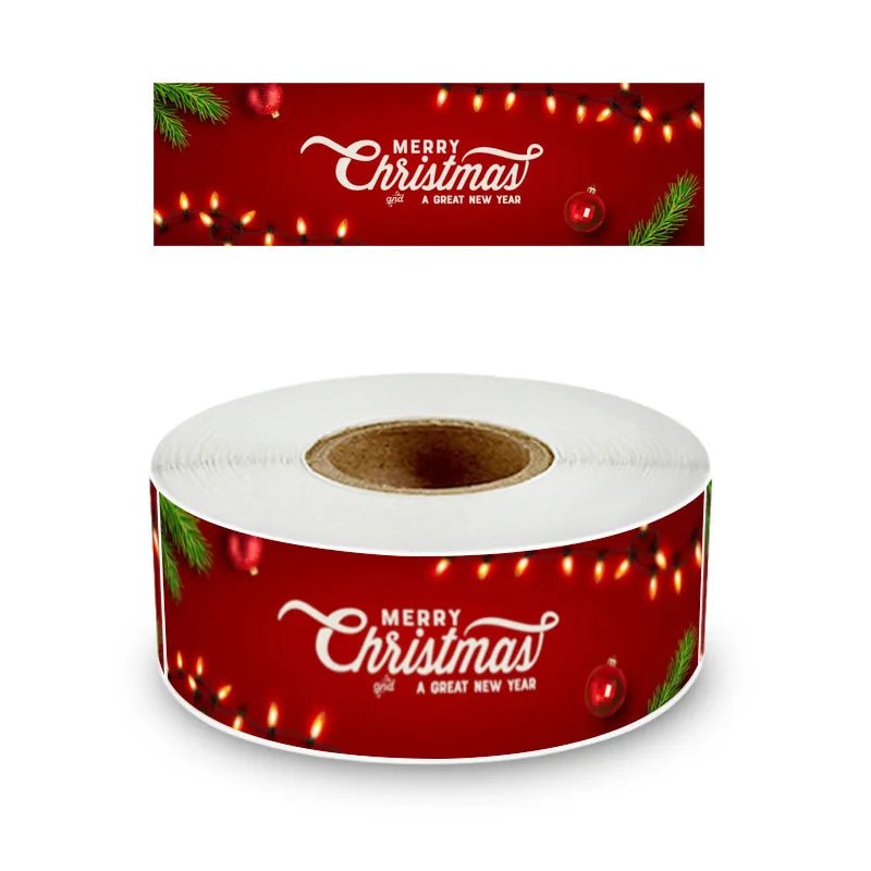 120Pcs/roll Merry Christmas Stickers Happy New Year Gift Sealing Stickers Holiday Candy Bag Box Decoration Stationery Stickers - Kaiju Mafia