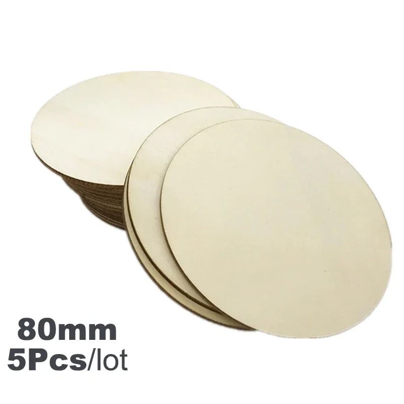 3mm Thickening 2 - 100Pcs 1cm - 10cm Unfinished Round Wood Slices DIY Crafts Wooden Circle Discs for Painting Wedding Ornament Decor - Kaiju Mafia